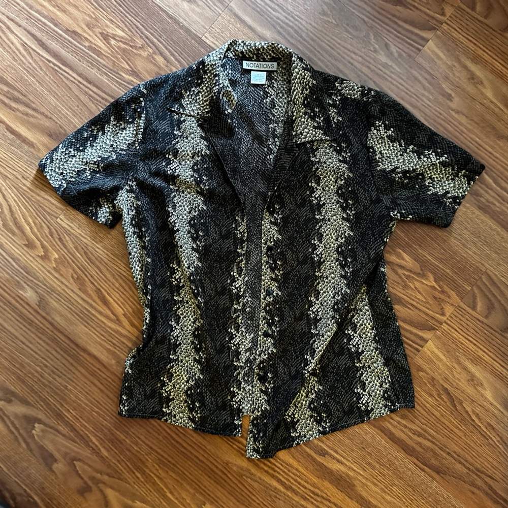 Snakeskin Western Top - Vintage Notations